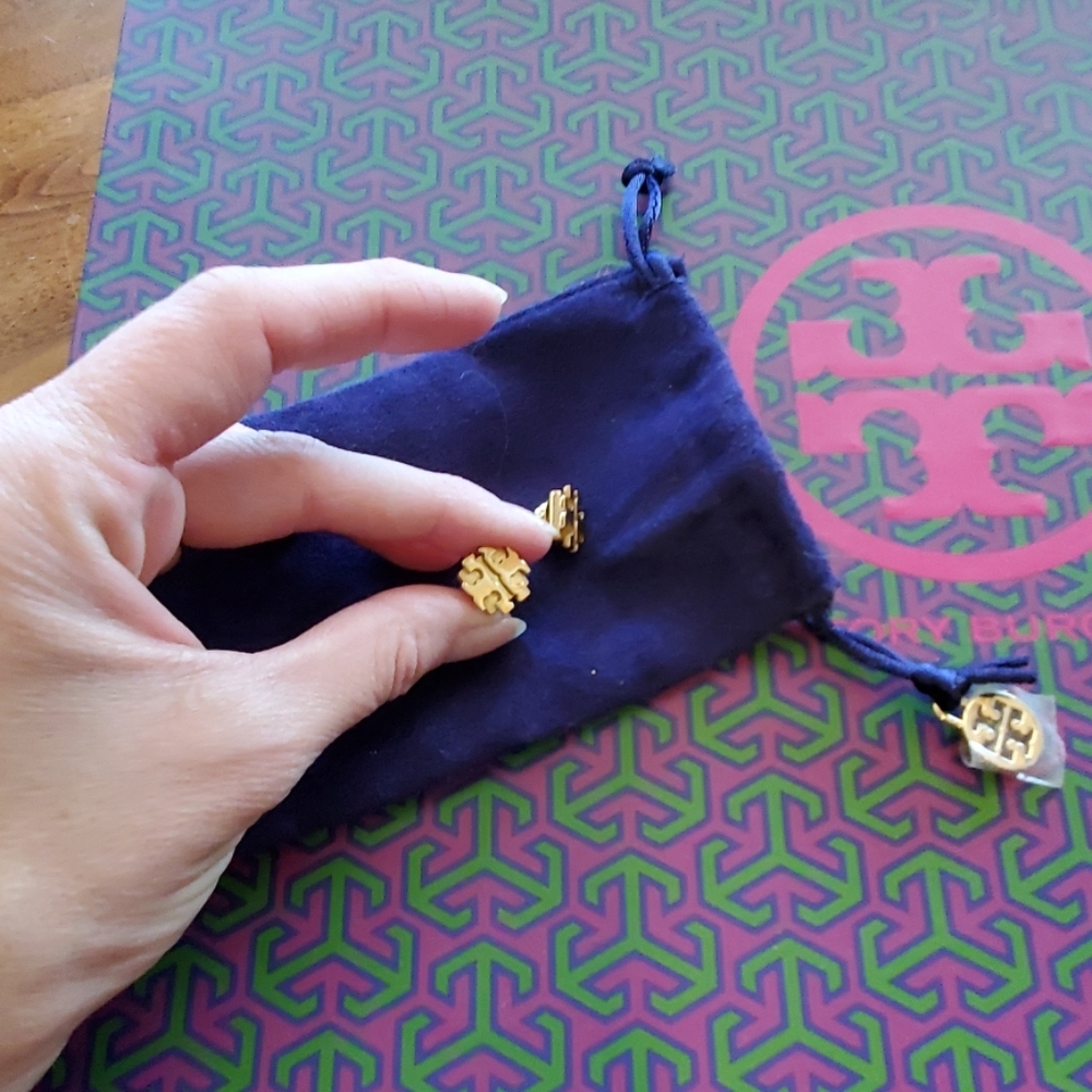 Gold Tory Burch studs